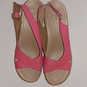 women's crocs leighann slingback wedge